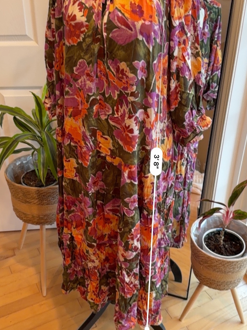 EASEL | Floral Long Sleeve Maxi Dress - Picture 3 of 4